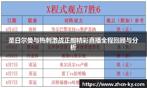 圣日尔曼与热刺激战正酣精彩直播全程回顾与分析